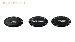 Naomi 1 volumen 2 perillas de control de tono con números Accesorios de piezas de guitarra NUEVO Color negro Alta calidad2423903