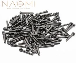 NAOMI 100 pièces broches de guitare acoustique accessoires guitare acoustique broches de pont noir pièces de guitare accessoires New8930167