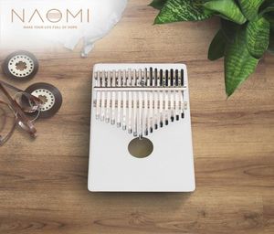 Naomi 17 Key White Color Thumb Kalimba Finger Piano Traditioneel muziekinstrument4184946