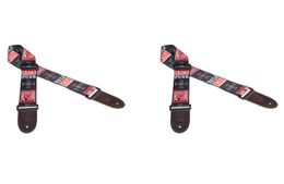 Naomi 2pcs Guitar Strap Guitar Accessoires STRAP ALIGNABLE RED NOIR ROUGE POUR GUITARE acoustique6237035