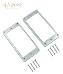 Naomi 2 stks zilveren metalen humbucker pick -up frame montage ringen voor elektrische gitaar hoge kwaliteit new986936666