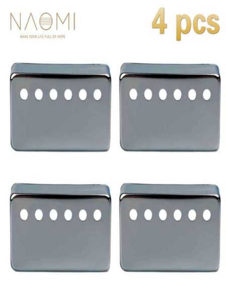 Naomi 4 PCS Cubierta de camioneta de humbucker de metal 50 mm para LP Al estilo LP Piezas de guitarra eléctrica Accesorios Color de astillas New1922725