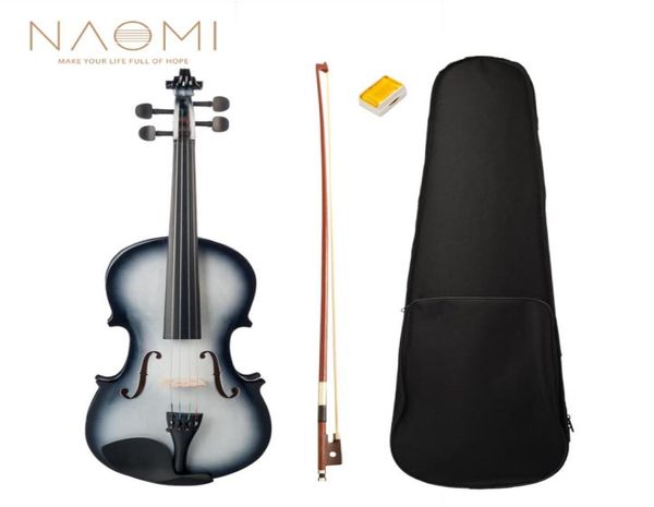 Naomi 44 Violon acoustique pour les étudiants débutants pour débutants Wbow Case Rosin Violin Set New7941348