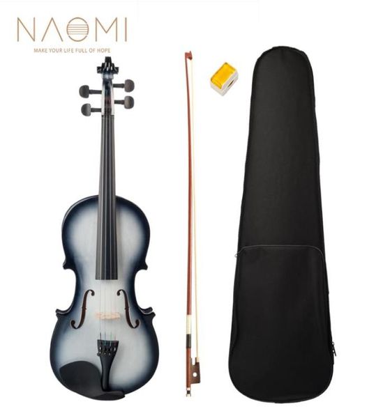 Naomi 44 Violon acoustique pour les étudiants débutants pour débutants Wbow Case Rosin Violin Set New3816289