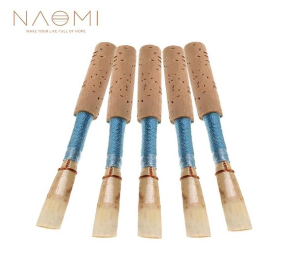 NAOMI 5 pièces Bulrush hautbois Reed embout souple orchestral couleur bleu clair moyen pièces d'instruments à vent de haute qualité New6332813