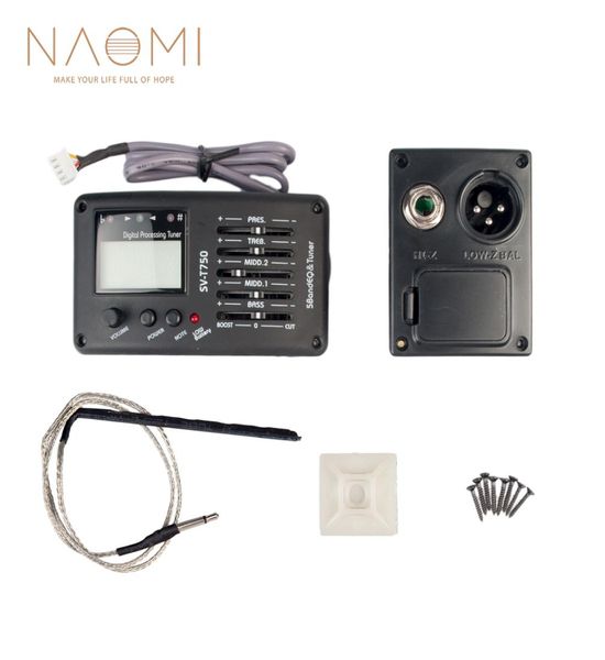 NAOMI Guitar Eq SVT750 5 banda EQ Equ Ec Equives Pickup de guitarra acústica Basco de ecuación de ecuación W Procedimiento digital Tuner3388380