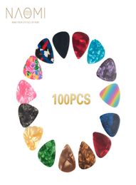 NAOMI Guitar Picks 100PCS Plectrum Várias Cores Para Guitarra Elétrica Peças Acessórios New1285305