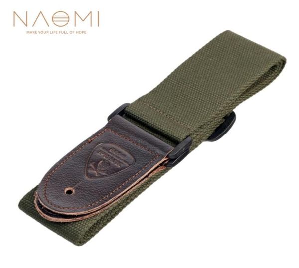 Correa de guitarra Naomi PU End Correa de hombro ajustable Accesorios de instrumentos musicales Dark Green alta calidad New3925755