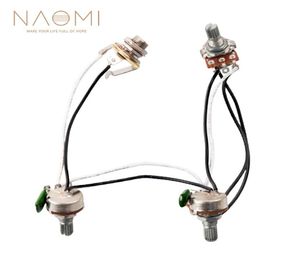 Naomi Guitar Wiring Harness Kit Three Knobs plus één interfacelijnschakelaar Nieuw voor gitaar Diy Replcaement3137275