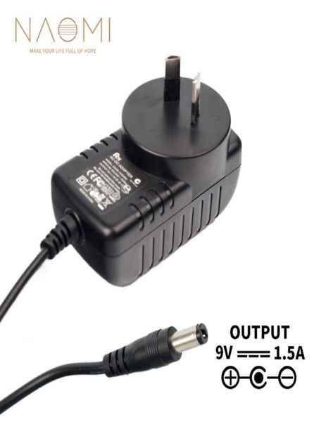 NAOMI – chargeur d'alimentation 9V 15a AU, adaptateur d'alimentation noir pour effets de guitare, pièces de pédale, prise AU, accessoires de guitare 6379595