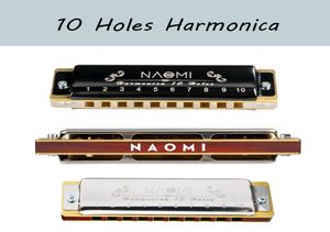 Arpa de Blues profesional NAOMI, armónica de 10 agujeros, arpa diatónica Bules, cuerpo de madera, llave de C, regalo de Navidad 9078596
