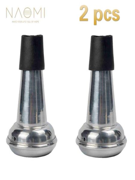 Naomi Trumpet Mute 2 PCS Aluminium léger Mute Straight Practice Trumpet Muet for Trumpet Boodwind Instruments Accessories6797325