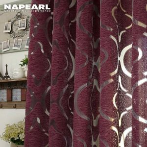 NAPEARL Moderne Rideau Rouge Violet 3D Maison Textile Chambre Fenêtre Tissu Haute Ombrage 210712