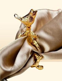 Bounons de serviette 1pcslot anneau sourcil birdie el en tissu de bouche décorations de table4149635