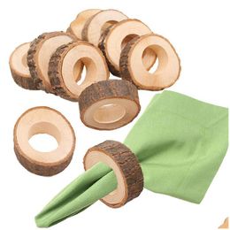 Servetringen natuurlijke creatieve houten onafgemaakte cirkel houten hangers ring voor ambacht maken el tafel diy projecten lx01226 dro dhlgn