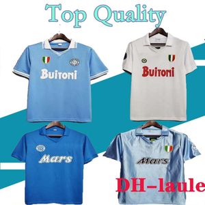 1982 1983 1987 1988 1989 1991 1992 1993 Napoli Camiseta de fútbol clásica retro 88 89 91 93 Camisetas de fútbol de camisetas de MARADONA