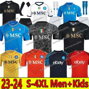 Napoli voetbalshirts Maglia Napels 23 24 Doelman Zielinski Anguissa Olivera Kvaratskhelia Men Kids Kits voetbalshirt _jersey