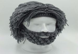 Naroface Handmade Tricoted Men Hiver Crochet Moustache Moustache Bons de barbe Face Tassel Masque à vélo de ski