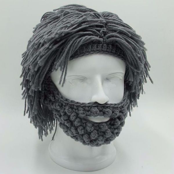 NaroFace tricoté à la main hommes hiver Crochet moustache chapeau barbe bonnets visage gland vélo masque Ski chaud casquette drôle chapeau cadeau nouveau C245n