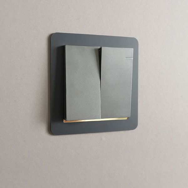 Cubierta protectora de acrílico para interruptor de lado estrecho, pegatina para interruptor, marco decorativo 3D para pared, 8,6x8,6 cm