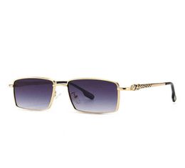 Pierras de espejo modernas de gafas de sol cuadradas estrechas en forma de gueparh de guepardo gafas de sol decorativas 2a3506791598