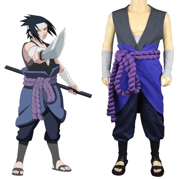 Naruto Shippuden Hebi Organisation Uchiha Sasuke tenue Cosplay Costume289o