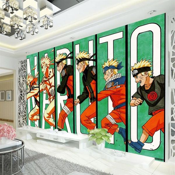 Naruto papier peint japonais anime 3D murale enfant garçons chambre TV fond personnalisé dessin animé papier peint salon grand wall309x