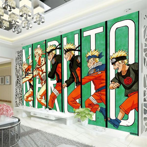 Naruto papier peint japonais anime 3D murale enfant garçons chambre TV fond personnalisé dessin animé papier peint salon grand wall272e