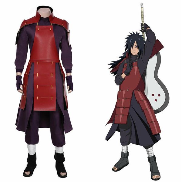 NARUTO0 Uchiha Madara Cosplay déguisement haut pantalon tenues Halloween Suit322u