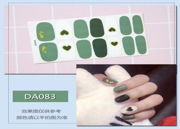 NAS003 Paillettes poudre dégradé couleur nail art autocollants ongles enveloppes couverture complète ongles vernis autocollant bricolage complet auto-adhésif Decoratio7264253
