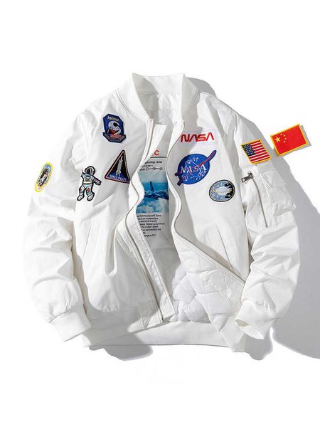 Nasa astronaute Co manteau pilote veste hommes Couple marée marque automne et hiver épaissi coton Baseball