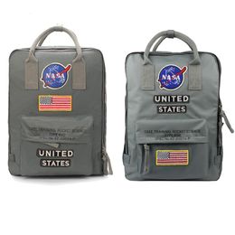 Mochilas de la NASA 19SS National Flag Designer Mochila para hombres Bolsa de diseño de mujer Bolsas 274R