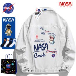 NASA Co merk Denim Jackets for Men and Women, 2022 Spring en Autumn New Trendy Brand Casual Rapel Fashionable High Street Couple Jackets -Ytr