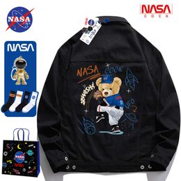 NASA CO Branded Denim Vestes pour hommes de la saison de printemps et d'automne Nouvelle marque de mode Couple décontracté lâche pour le meilleur printemps de la femme