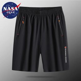 NASA GRSS Casual Sports Shorts For Mens Summer Ice Silk Ademend los groot formaat koele en snel drogende mode -elastische Casua 240528