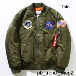 Nasa jaquetas outono piloto jaqueta casaco preto verde bombardeiro ma1 masculino nasa bordado casacos de beisebol com zíper m-xxl 3 uxpv