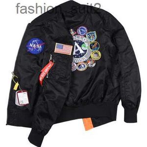 nasa Jackets Automne-vol Pilote Veste Manteau Noir Vert Bomber Apollo Hommes Nasa Broderie Baseball Manteaux avec Fermeture À Glissière cp bomber veste Vestes Pour Hommes 5 DHYM