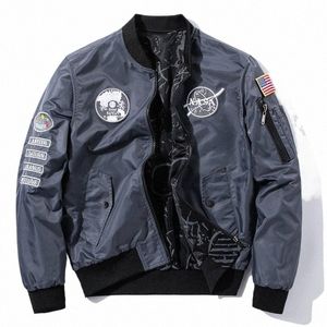 NASA New Double Sided Wear Hombres Casual Chaqueta deportiva Abrigo Otoño / Invierno Abrigo Traje de vuelo Juventud Fi Chaqueta de hombre grande top V3uS #