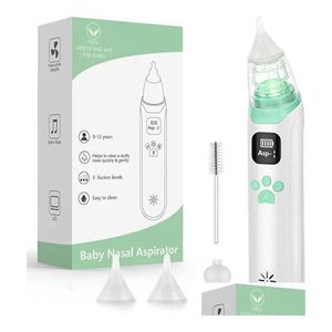 Aspirateurs nasaux Nettoyeur de nez électrique pour bébé avec musique sucer la morve douce Sile aspiration réglable aspirateur pour enfant sécurité sanitaire à faible bruit Otwm5