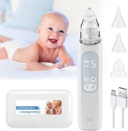 Aspiradores nasales Limpiador de nariz recargable para bebés Silicona Succión ajustable Aspirador eléctrico para niños Salud Seguridad Conveniente Bajo nivel de ruido 230705