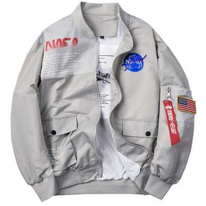 Nasas Jacket Herfstvluchtjas Zwart Groen Bomber Ma1 Herenjassen Borduren Baseball met Rits Werkkleding Kraag Functioneel Varsity Jacket4APE