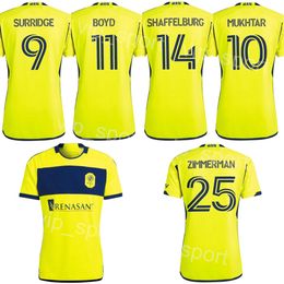 Nashville SC 2024-25 Soccer 14 Jacob Shaffelburg Jersey Mans 3 Lukas MacNaughton 10 Hany Mukhtar 11 Tyler Boyd 2 Daniel Lovitz 12 Teal Bunbury Kits de maillots de football