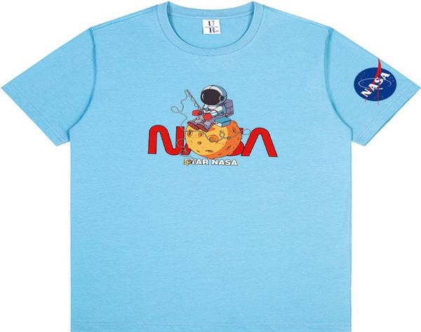 Camiseta de la NASA de la Administración Nacional Aeronáutica del Espacio, negro, gris, rojo, rosa, blanco, hombres y mujeres 2311490421