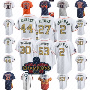 Yordan Alvarez Maillot de baseball Jose Abreu Jeremy Pena Alex Bregman Kyle Tucker Jose Altuve Framber Valdez 53 Javier Chas McCormick Josh Hader STILL TIPPIN Nolan Ryan