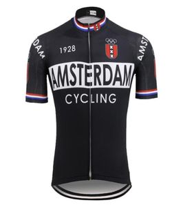 Maillot de cyclisme national noir à manches courtes maillot vtt AMSTERDAM FRANCE ITALIA HOLLAND vêtements de vélo ropa ciclismo 5 style2775593
