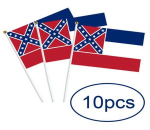 Drapeau national Mississippi State Hand Flag Polyester USA drapeau américain deux côtés Banner polyester imprimé États-Unis Southern Unite FL4941638