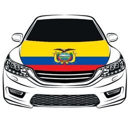 Flag national des drapeaux d'￉quateur Couverture de hotte de voiture 3,3x5ft 100% Polyester Car Banner Football Match
