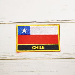 National Flag Square Broidery Patch Badge 8 * 5cm Chili Colombie Cuba Chypre Danemark England Egypte Equator Dominique Congo Chine