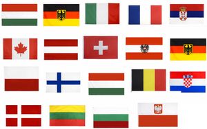 Banderas nacionales España Italia Reino Unido Alemania Francia Rusia Inglaterra Países Bajos Polonia Estonia Portugal Escocia Dinamarca Croacia Bélgica Finlandia Suiza bandera