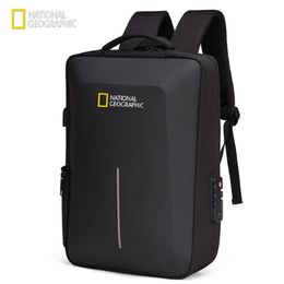 Bolsa para ordenador portátil antirrobo NATIONAL GEOGRAPHIC, Mochila impermeable con carga USB de 15 y 6 pulgadas, Mochila EVA con protección contra impactos 2203092819